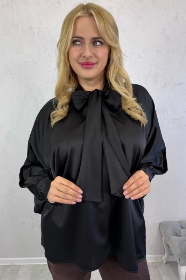 Bluzka koszulowa oversize czarna