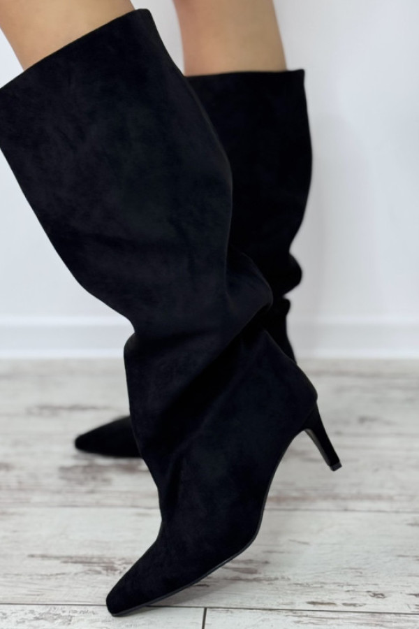 Kozaki zamszowe czarne