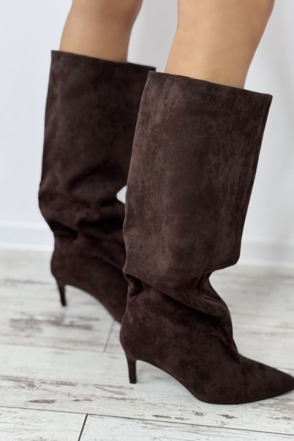 Kozaki zamszowe czekoladowe