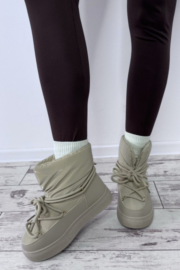 Botki ocieplane szare