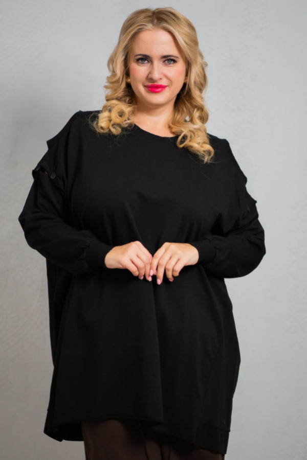 Bawełniana tunika z rozcięciami na ramionach