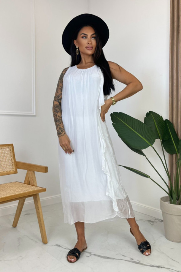 Sukienka prosta elegancka biała