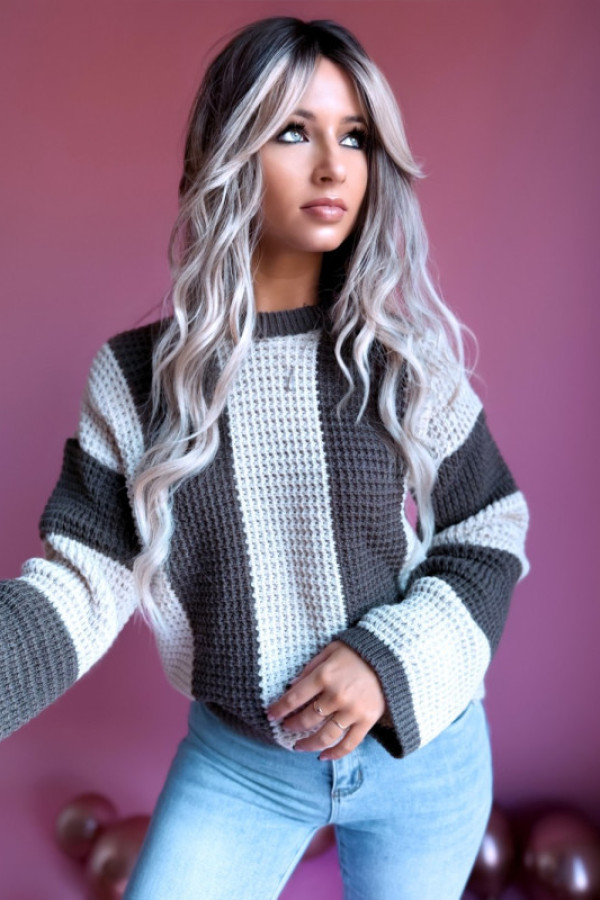 Sweter choco beżowy