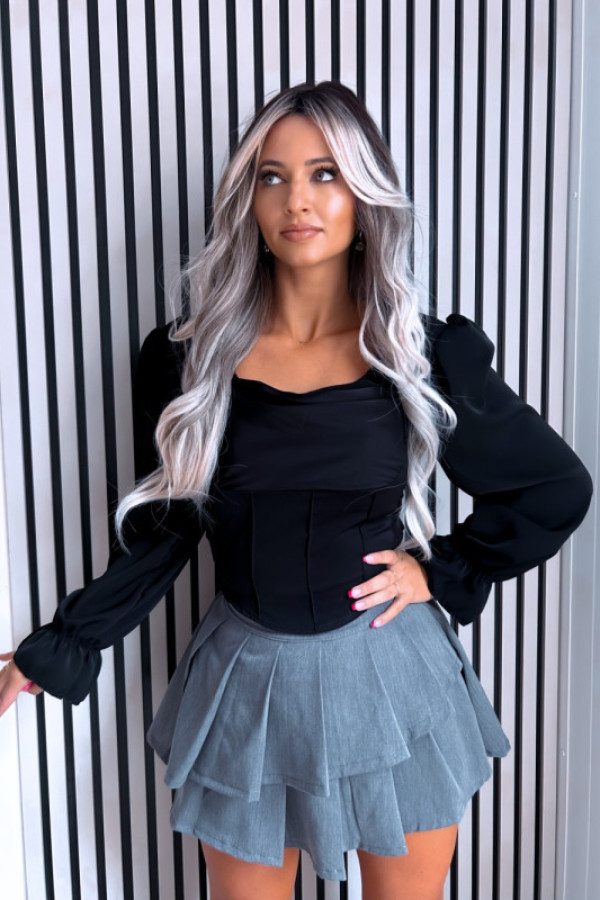 Spódnico–spodenki rozkloszowane emily – szare