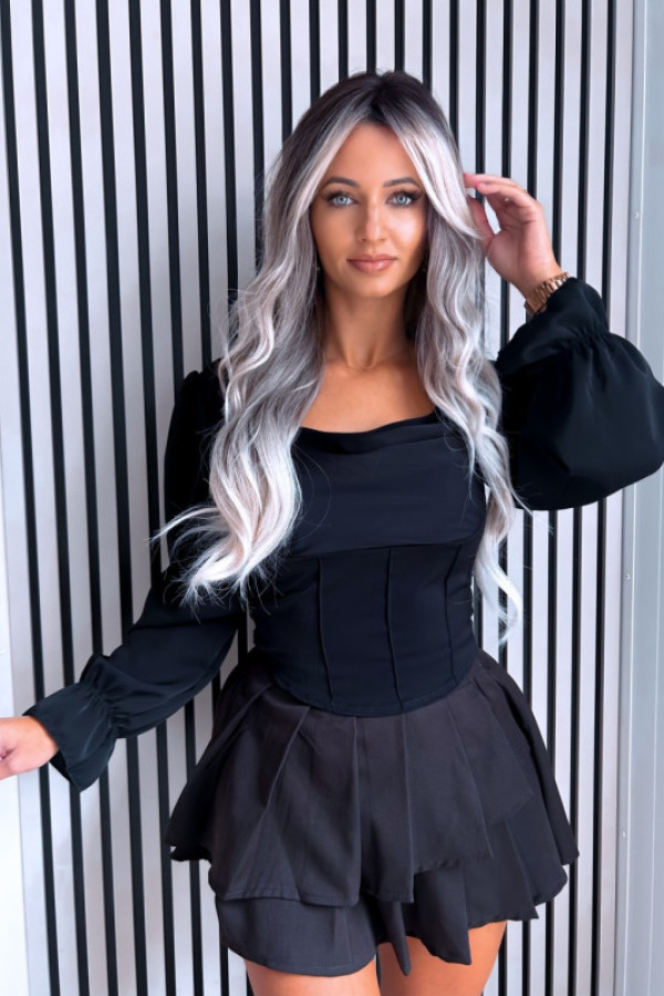 Spódnico–spodenki rozkloszowane emily – czekoladowe