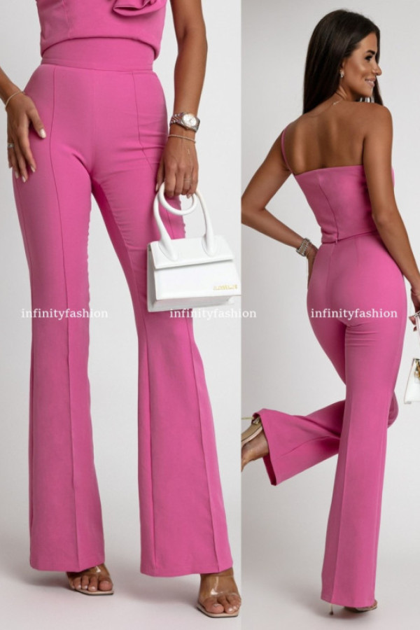 Eleganckie spodnie dzwony ezeliss różowe