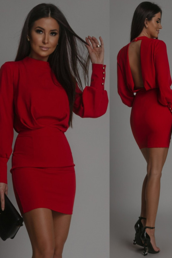 Elegancka sukienka vestia czerwona