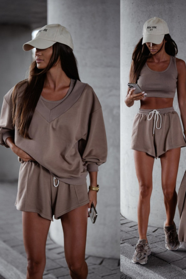 Sportowy komplet 3w1 pasteno mokka