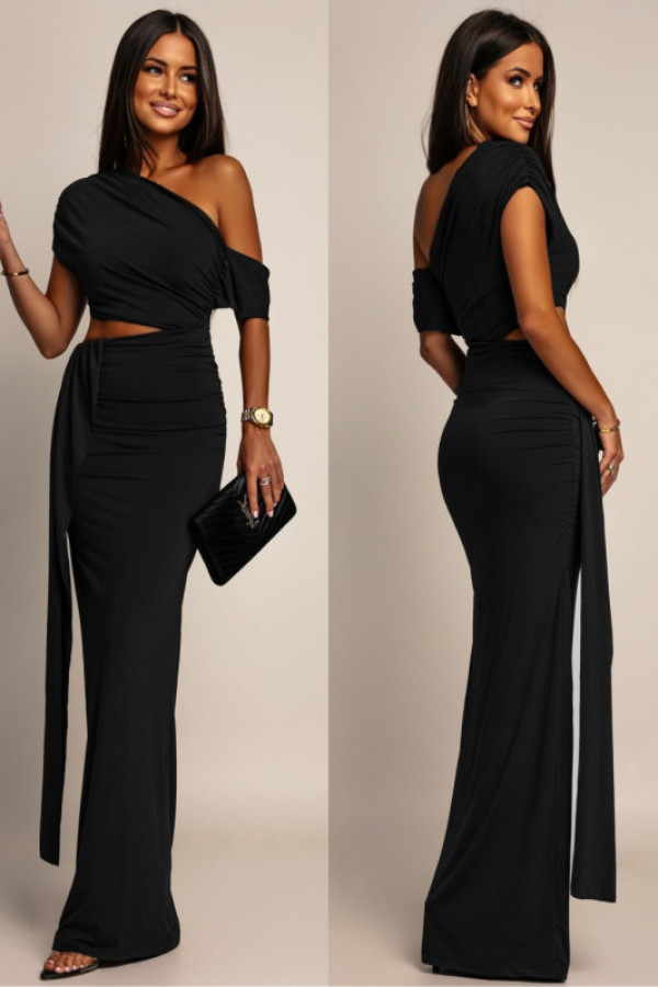 Elegancka sukienka maxi marivette czarna