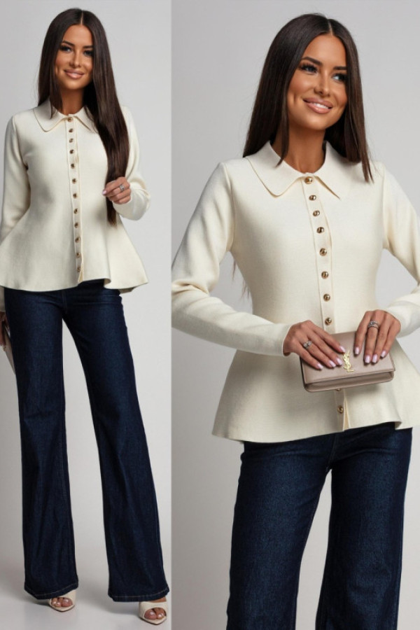 Elegancka bluzka veruzio kremowa