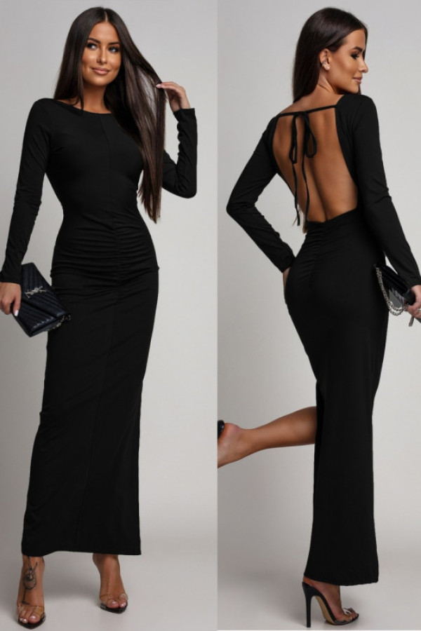 Elegancka sukienka maxi felliora czarna