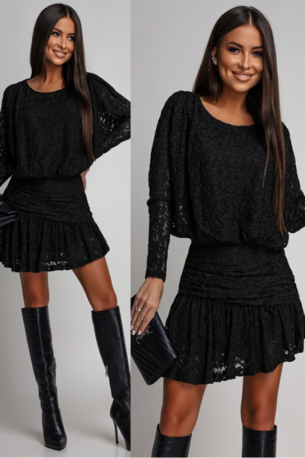 Koronkowa sukienka melvaria czarna