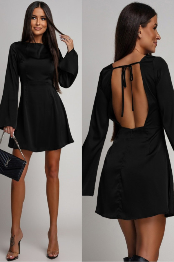 Elegancka sukienka mini z wiązaniem sefora ii czarna