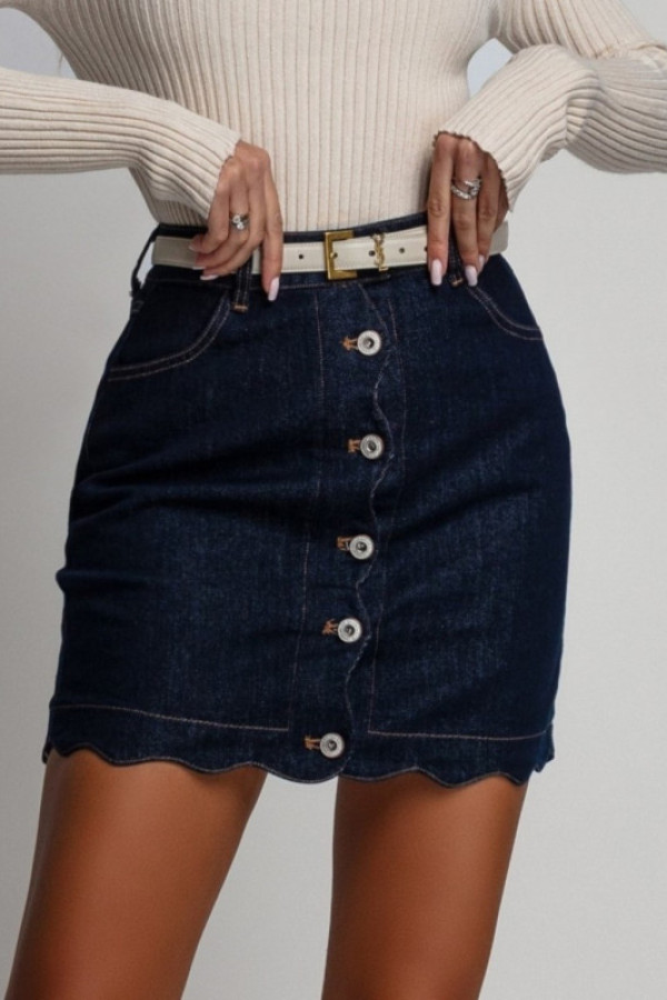 Jeansowa spódnica mini selvira granatowa