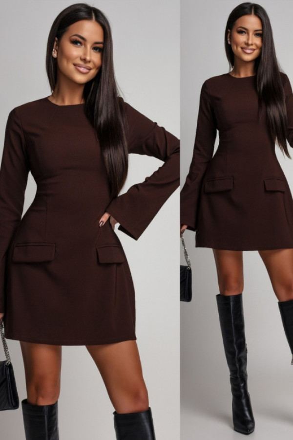 Elegancka sukienka orilane iii brązowa