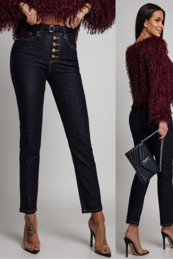 Spodnie jeansowe slim fit devner granatowe