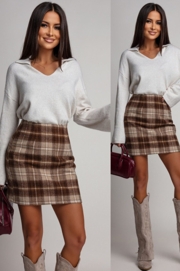 Wełniany sweter ravellio kremowy