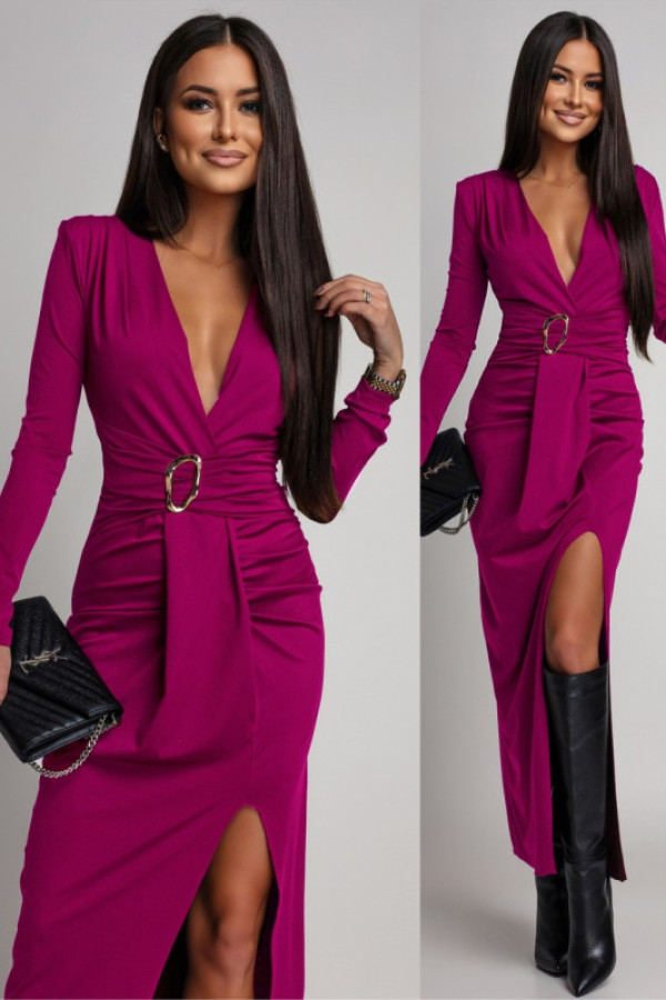 Elegancka sukienka maxi laurenna ii amarantowa