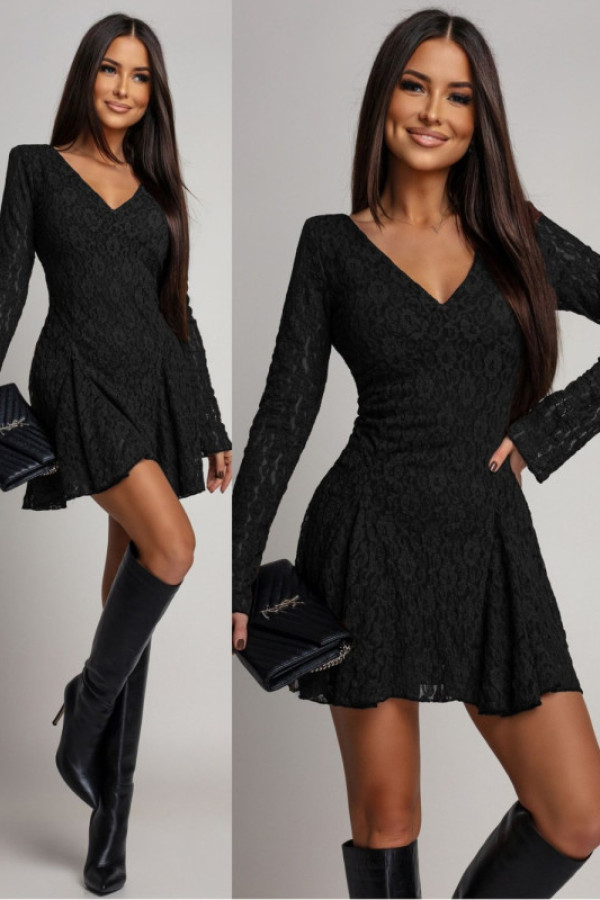 Koronkowa sukienka mini elyshia czarna