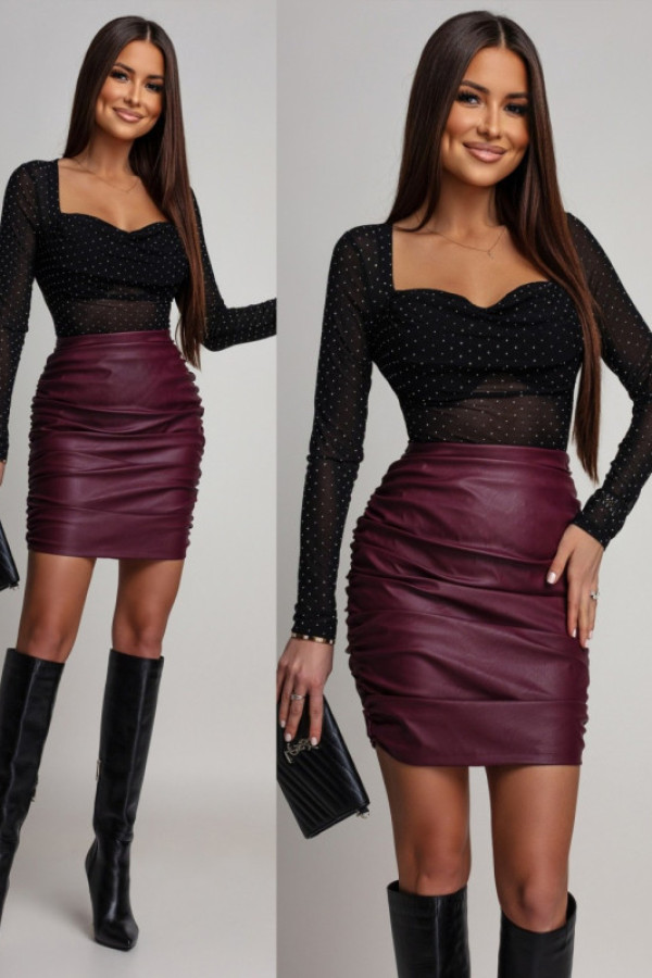 Siateczkowe body z cyrkoniami laurevo czarne