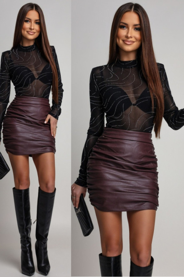 Siateczkowe body z cyrkoniami aliveire czarne