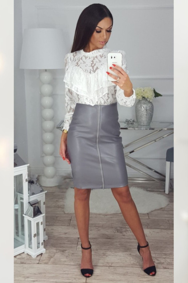 Bluzka pensylwania koronkowa biała