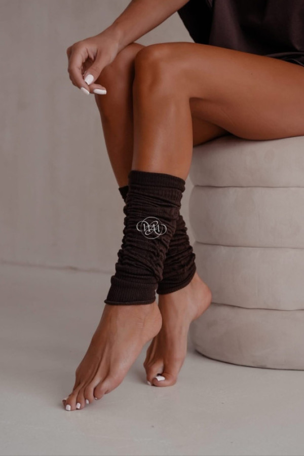 Podkolanówki ocieplacze venus czekoladowe