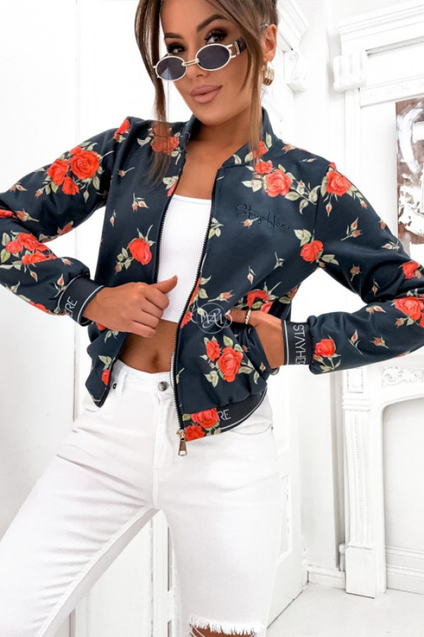 Bluza/bomberka w róże