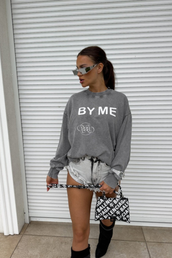 Dekatyzowana bluza dose - szara