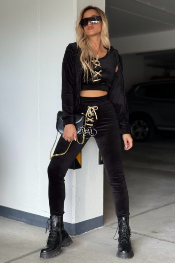 Komplet dresowy timor trzy częściowy – czarny