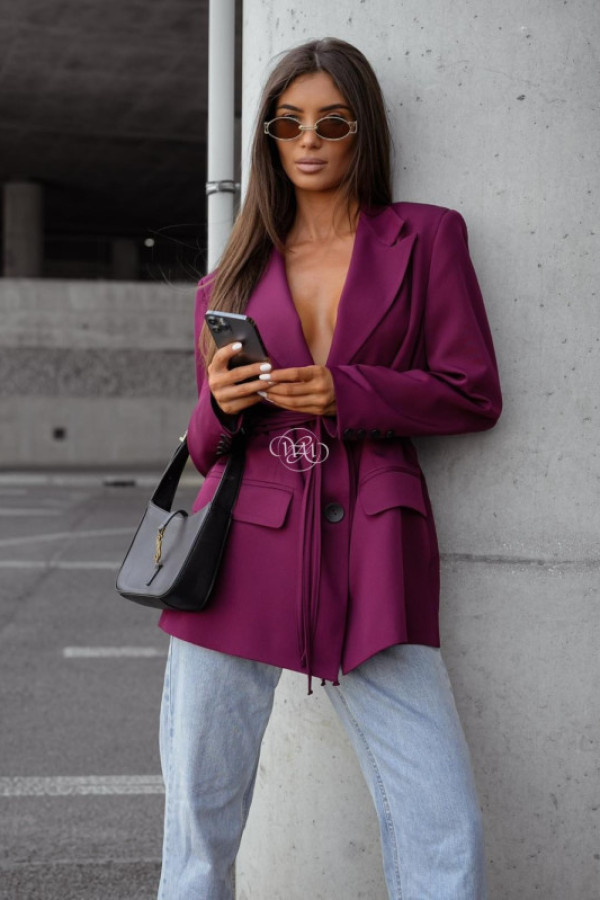 Marynarka flores bordowa