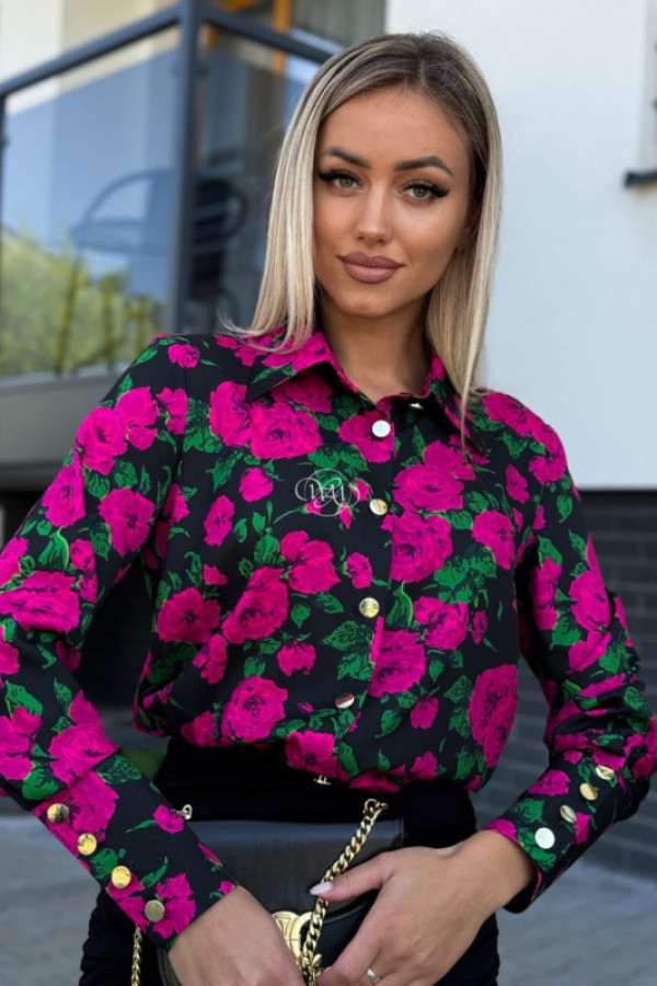 Koszula amour kwiaty fuksja