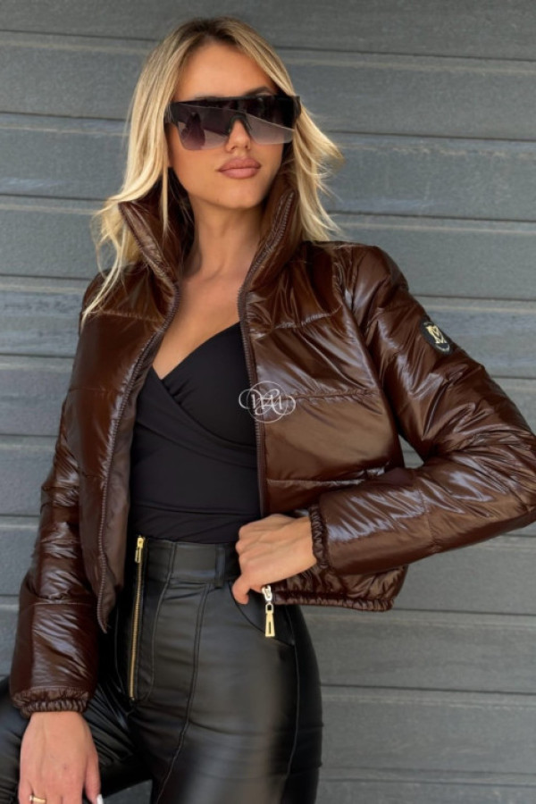 Kurtka pikowana marina czekolada