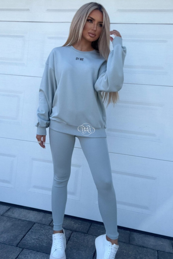 Bluza cotton - szałwiowa