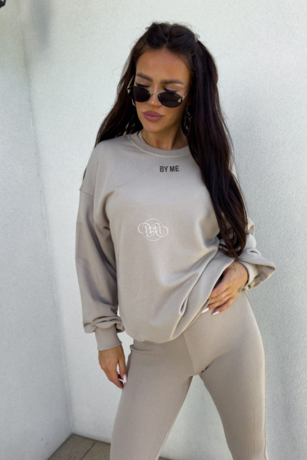 Bluza cotton - taupe