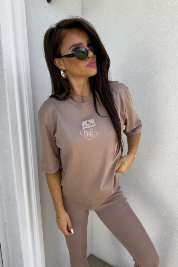 T-shirt cotton - mokka