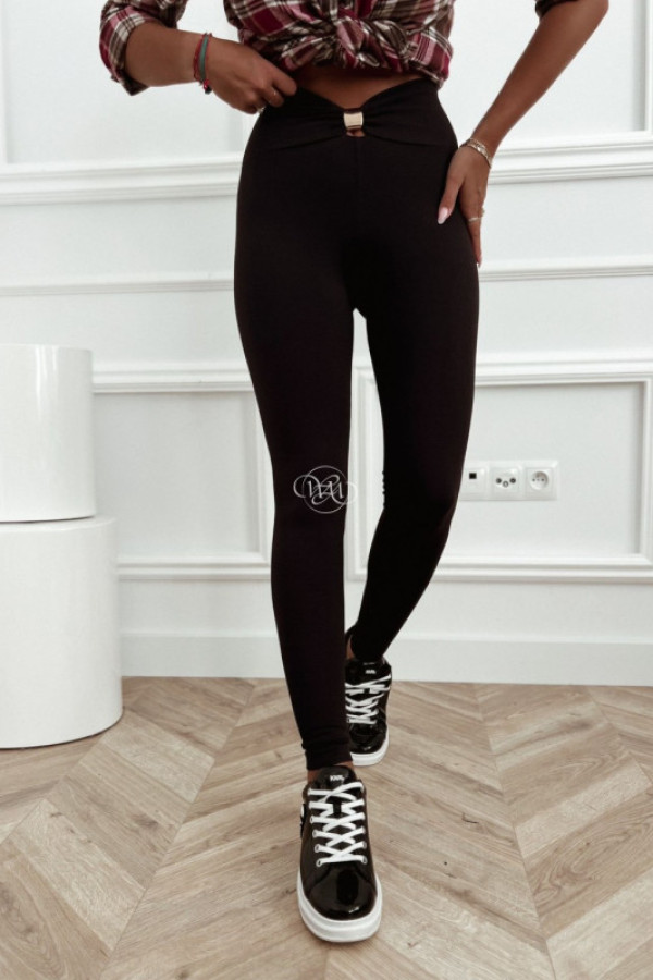 Legginsy z ozdobą czarne