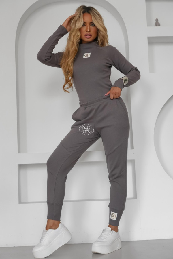 Komplet sahara laki szary