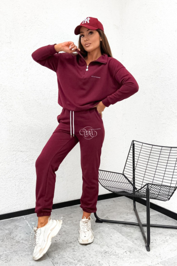 Spodnie mertis bordowe