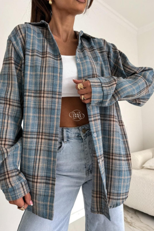 Koszula axel kratka niebieska