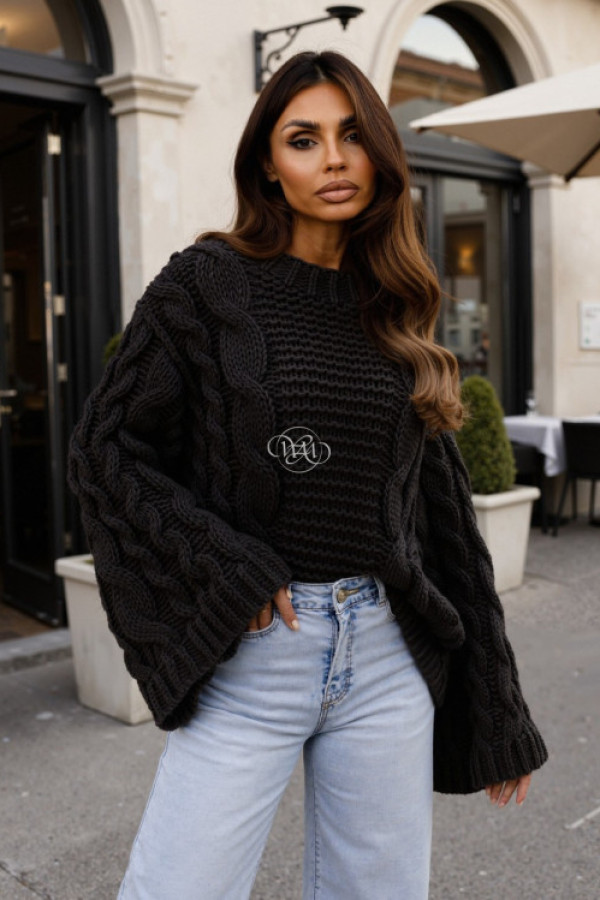 Sweter kamila czarny
