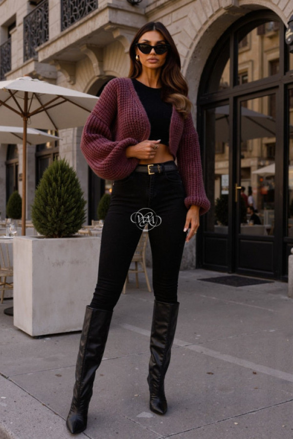 Sweter bomberka lola śliwka