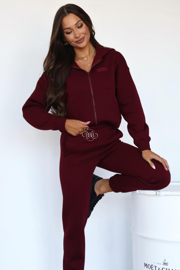 Komplet dresowy monako bordowy
