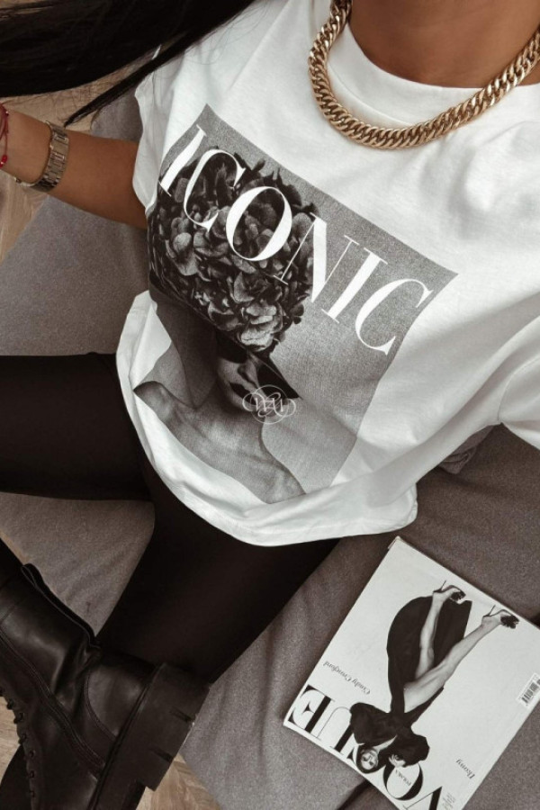 Bluzka iconic biała/ecru