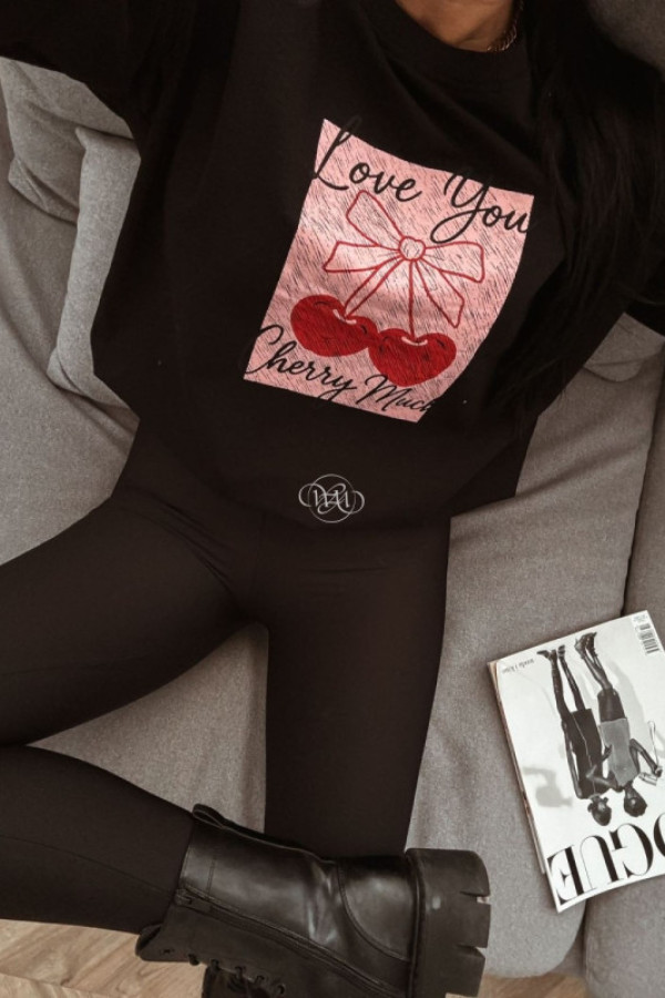 Bluza love cherry czarna