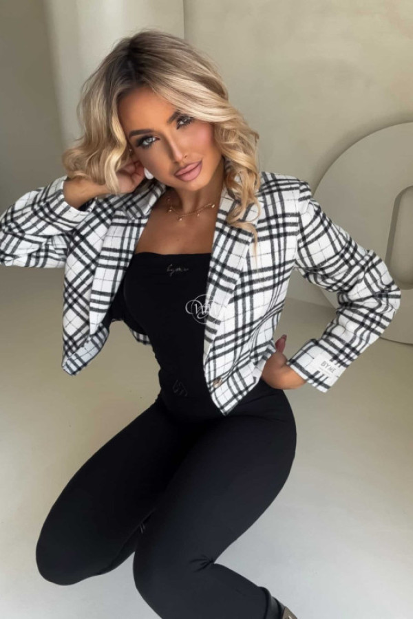 Marynarka slim - krata