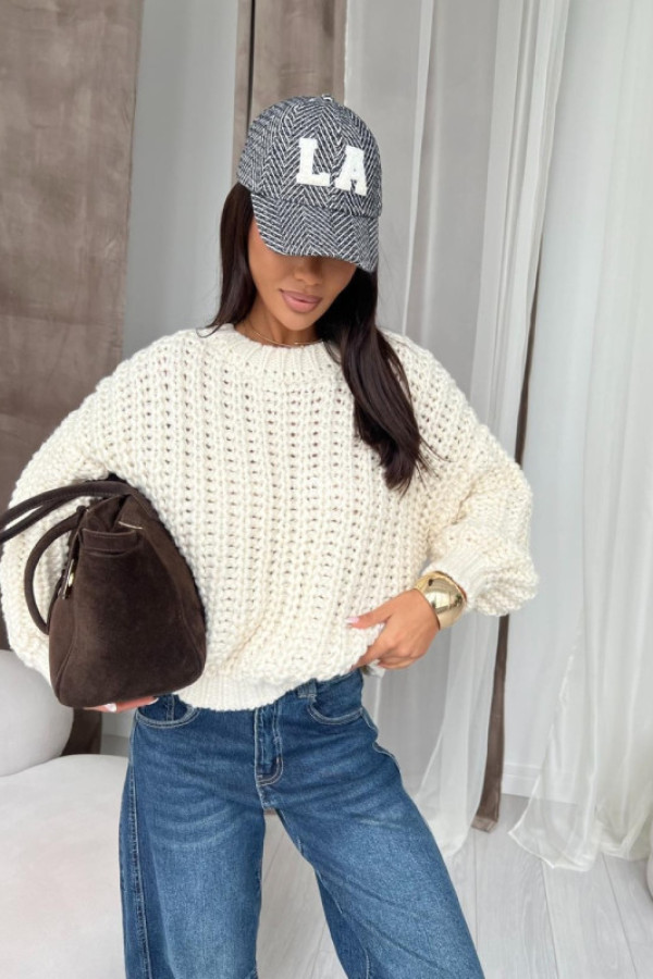 Sweterek oversize margio ecru