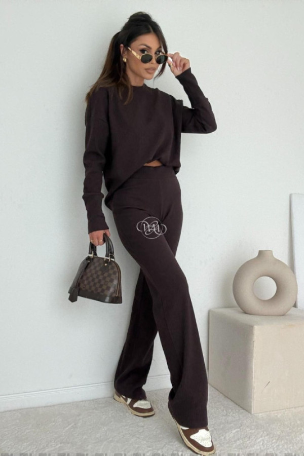 Komplet walia ciemna czekolada