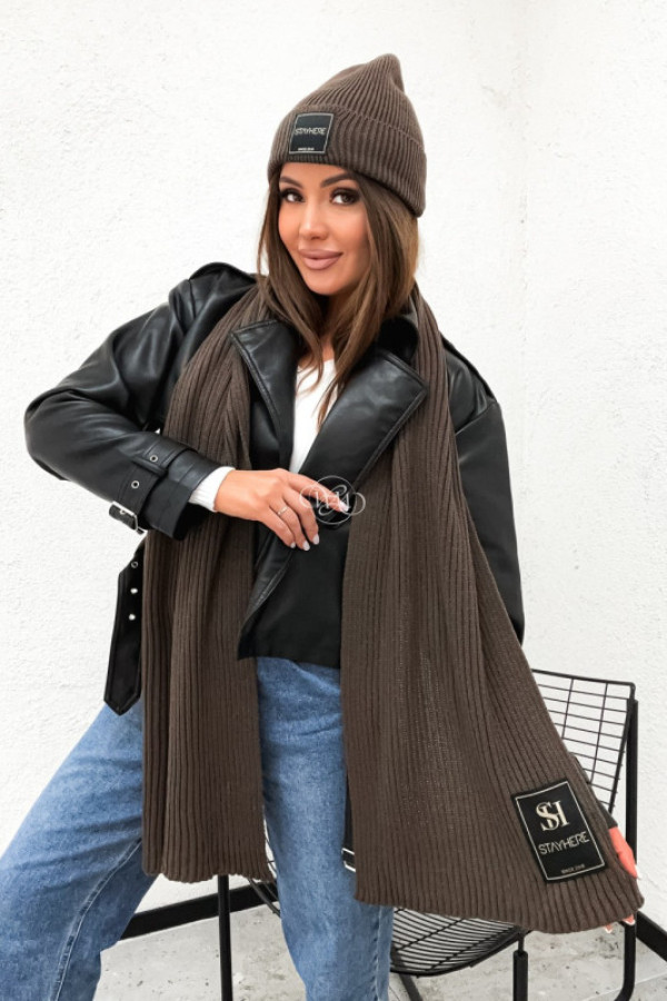 Czapka stayhere czekolada