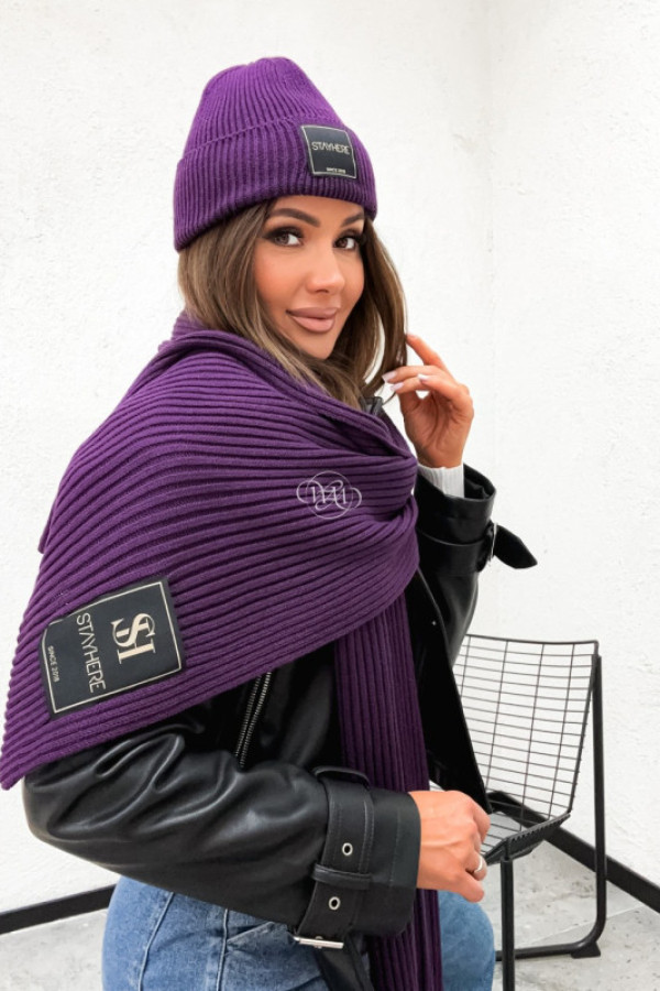 Czapka stayhere śliwka